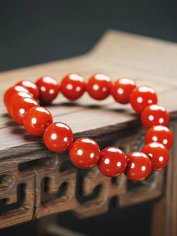Red agate persimmon bracelet-215